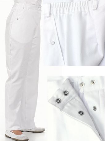 LEIBER Damen-Hose - Mit Rundumgummizug - Weiß - Größe